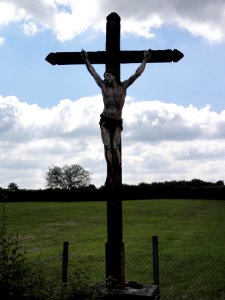 Prisches (Nord, Fr) croix de chemin