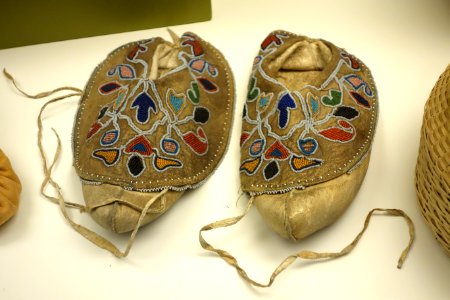 Potawatomi moccasins, undated - Wisconsin Historical Museum - DSC02936