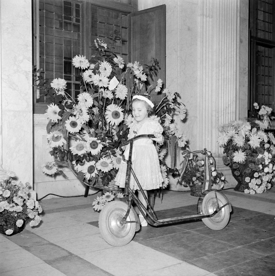 Prinses Margriet met een autoped, Bestanddeelnr 255-7546
