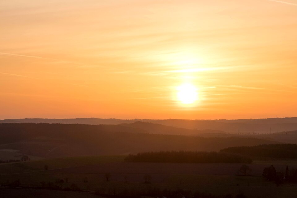 Sky setting sun afterglow