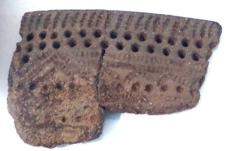 Pot fragment from Bolshaya Muksalma Island, Solovetsky Monastery VI