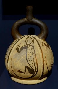 Pot with painted design of lizards, Nasca, Chicama, Trujillo province, La Libertad region, Peru, ceramic - Meso-American collection - Peabody Museum, Harvard University - DSC05955