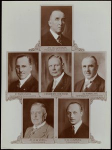 Portretten. Boven Jonkheer H. Loudon, President Commissaris midden v.l.n.r. E, Bestanddeelnr 839 34