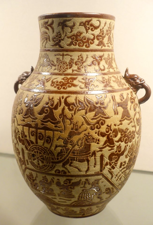 Pot, Bien Hoa ceramic, brown glaze - Nguyen dynasty, 19th century AD - Vietnam National Museum of Fine Arts - Hanoi, Vietnam - DSC05299