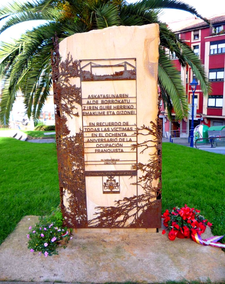 Portugalete - Memorial de las víctimas en el ochenta aniversario de la ocupación franquista