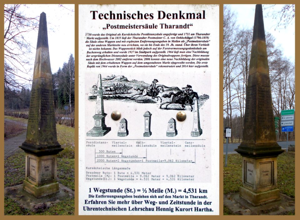 Postmeilensäule Grillenburg