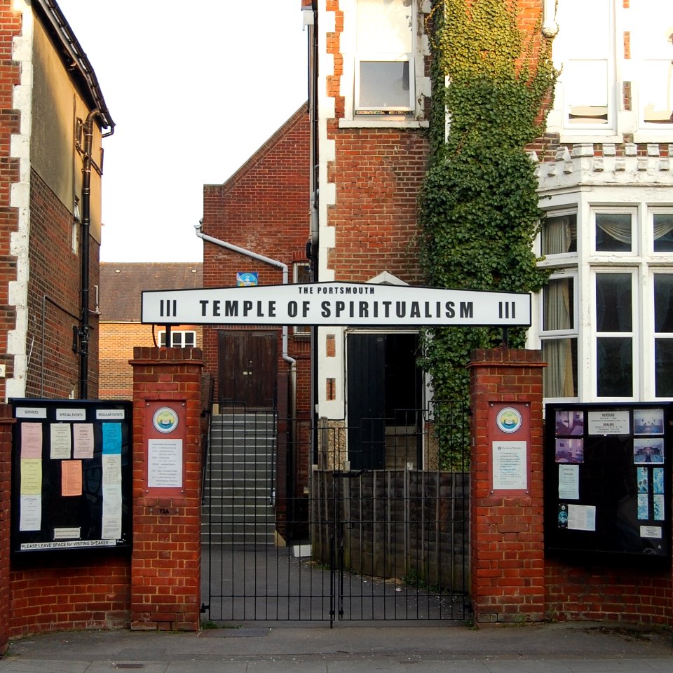 Portsmouth Temple of Spiritualism, Rear of 73 and 75 Victoria Road South, Southsea (March 2019) (Entrance from Victoria Road South) (2)