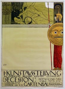 Poster for the first exhibition of the Viennese Secession, Gustav Klimt, 1898, lithograph on paper - California Palace of the Legion of Honor - San Francisco, CA - DSC02769