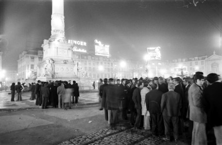 Portugal, politiek, straatbeelden etc demonstratie op 1 februari in Lissabon (, Bestanddeelnr 927-7465