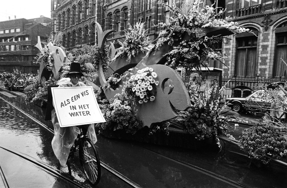 Praalwagen met motto Als een vis in het water, Bestanddeelnr 932-6866