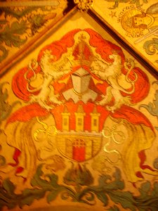 Prag Rathaus Innen Mosaik Wappen photo