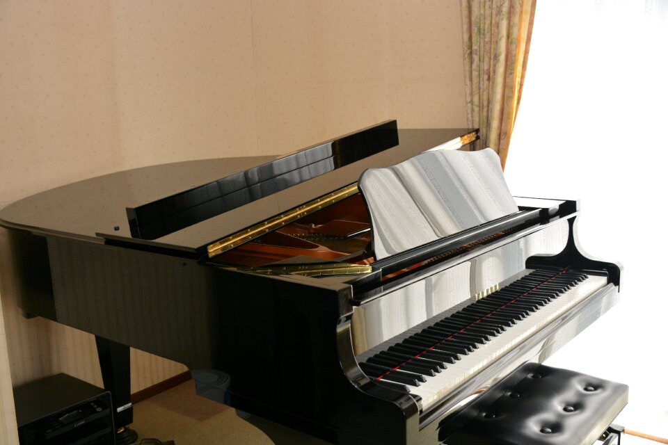Black and white music classroom