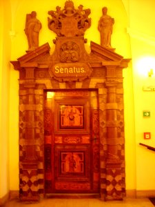 Prag Rathaus Innen Senatustür