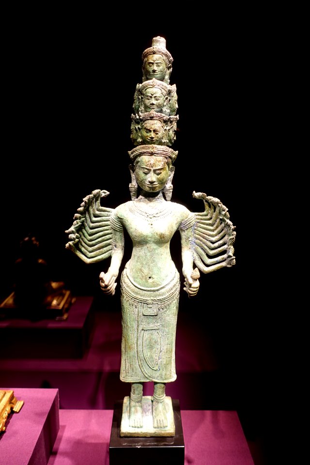 Prajnaparamita, Cambodia, Bayon style, Angkor period, c. 1200 AD, copper alloy - Arthur M. Sackler Gallery - DSC05108