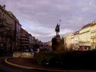 Prag Wenzelsplatz Statue 2