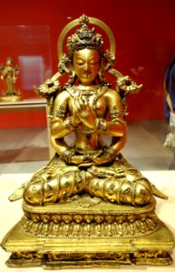 Prajnaparamita, Tibet, 15th century, gilt bronze - Berkeley Art Museum and Pacific Film Archive - DSC03998