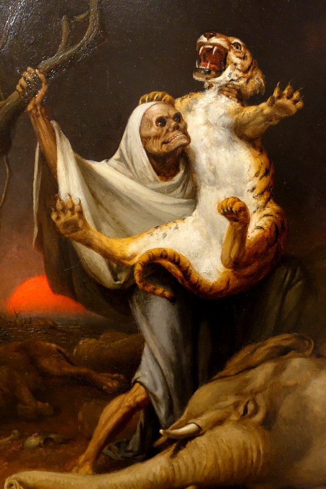 Power of Death by William Holbrook Beard, detail, c. 1889-1890, oil on board - Fogg Art Museum, Harvard University - DSC01197