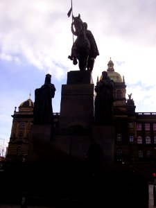 Prag Wenzelsplatz Statue 4