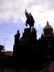 Prag Wenzelsplatz Statue 3