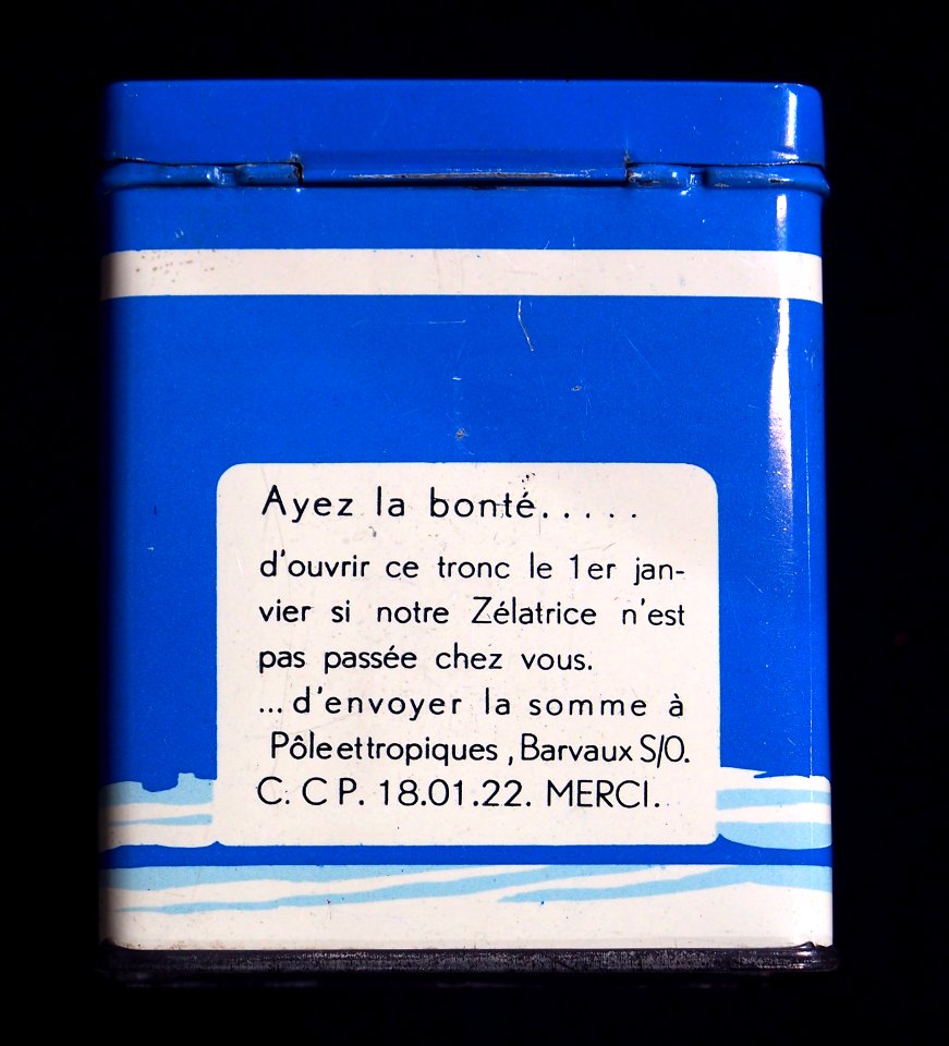 Pour les Peres Oblats de MI Mission du Pole aux Tropiques missionary bank tin, photo2
