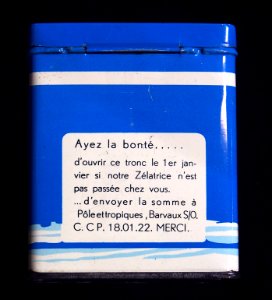 Pour les Peres Oblats de MI Mission du Pole aux Tropiques missionary bank tin, photo2