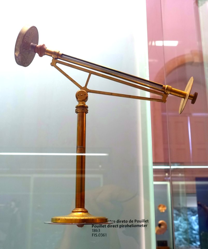 Pouillet direct piroheliometer, 1863 - Museu da Ciência da Universidade de Coimbra - University of Coimbra - Coimbra, Portugal - DSC09086