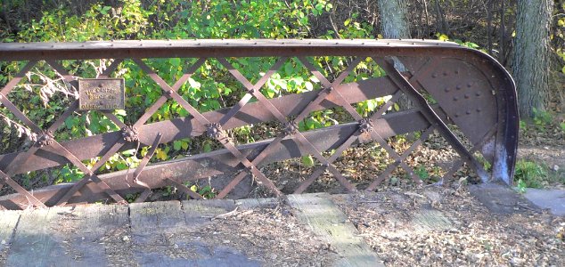 Prairie Dog Golf Course lattice truss bridge S corner 1