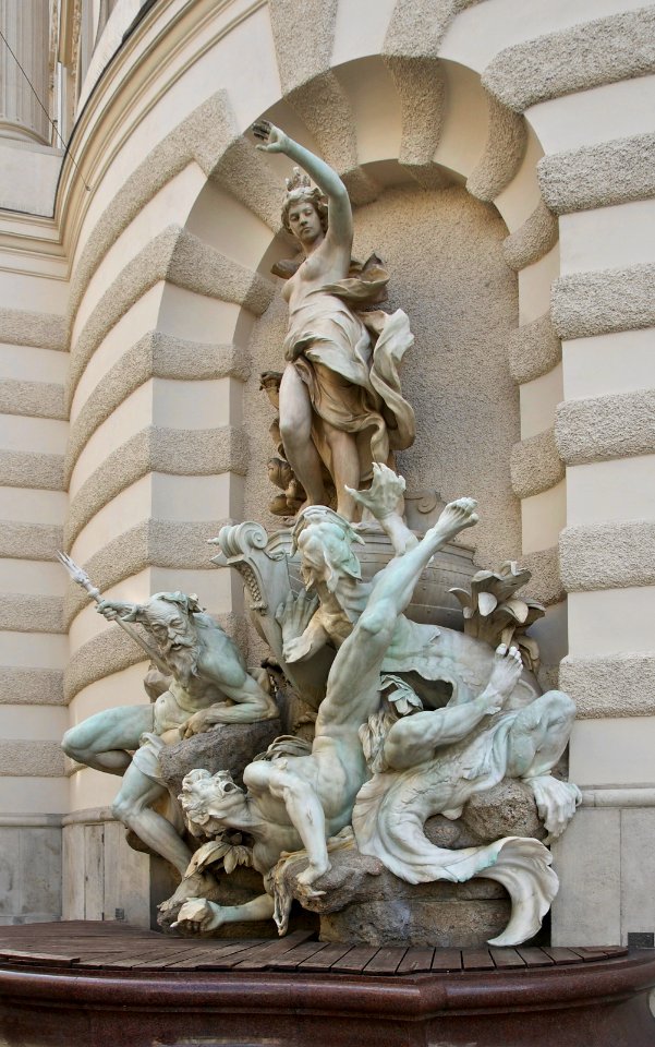 Power at sea fountain Hofburg Vienna