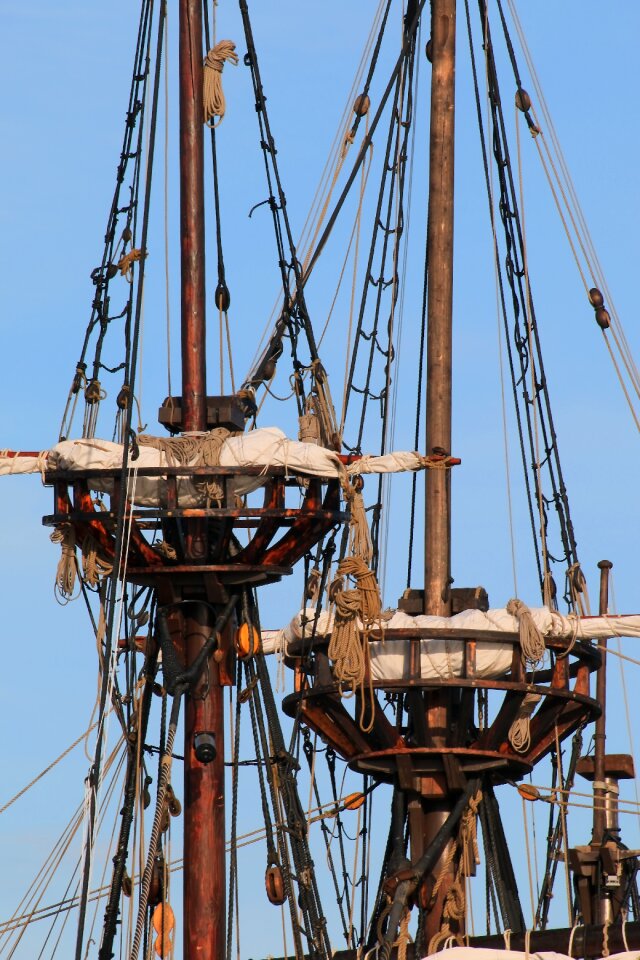 Sea ship rigging