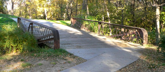 Prairie Dog Golf Course lattice truss bridge from SW 1
