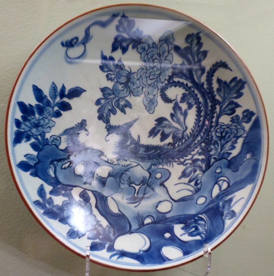 Porcelain charger from China, 1644-1661, Lowe Art Museum