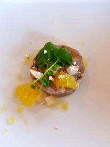 Pork & Pistachio Terrine, Saffron Jelly, Pickled Pear