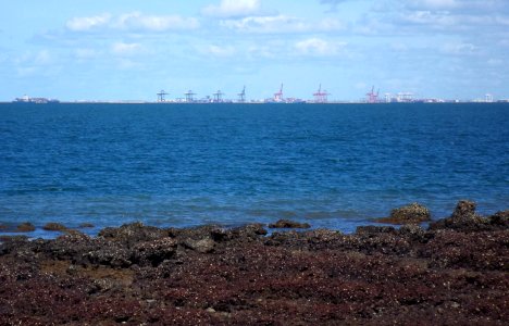 Port of Brisbane from Redcliffe Point at Redcliffe, Queensland