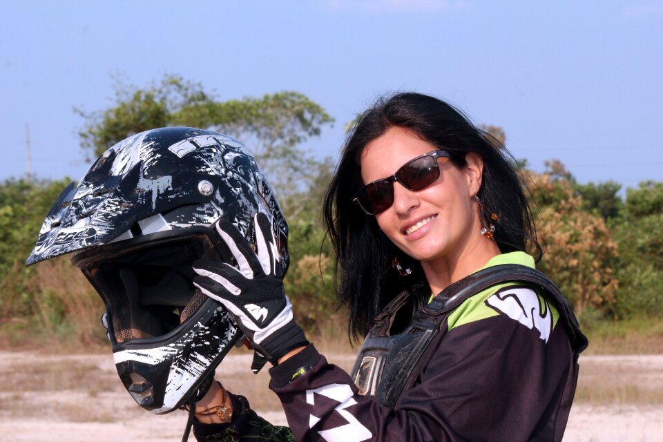 Motorcycle pretty female