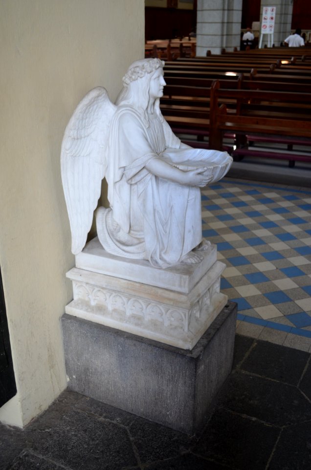 Port Louis, Saint Louis Cathedral, holy water dispenser