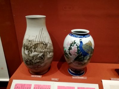 Porcelain bottles with colored drawing, Xuantong period of the Qing dynasty (1909-1911), Hunan Museum