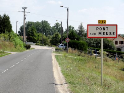 Pont-sur-Meuse (Meuse) city limit sign