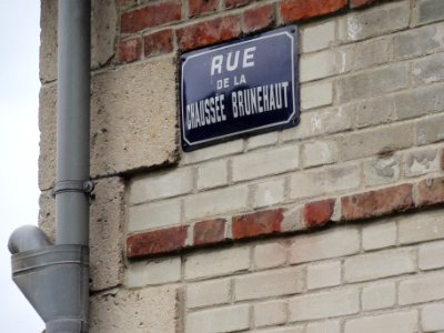 Pont-Saint-Mard (Aisne) panneau Rue de la Chaussée Brunehaut