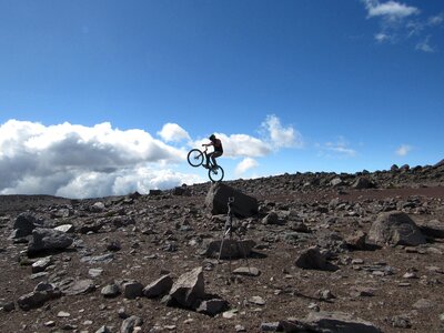 Bicycle mountain landscape photo