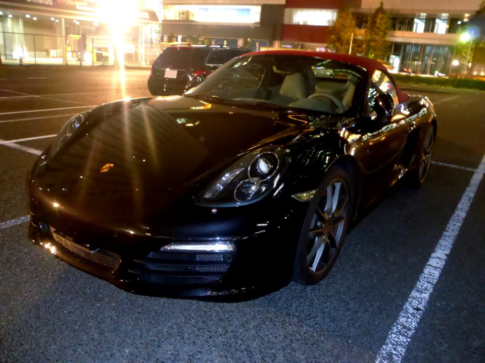 Porsche 981 Boxster S at night front