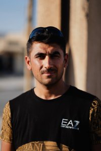Portraits of Ezidi men in July of 2019 around Shingal's city center 24