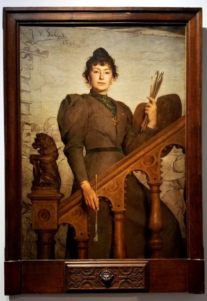 Portrait of Virginie Demont-Breton (1894) by Veloso Salgado