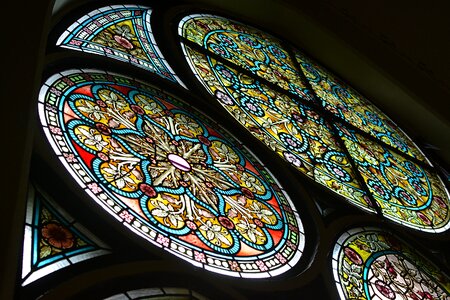 Mosaic church window glass window photo