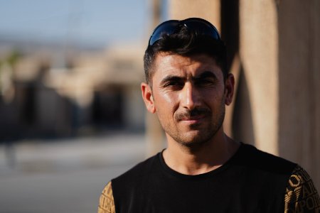 Portraits of Ezidi men in July of 2019 around Shingal's city center 25