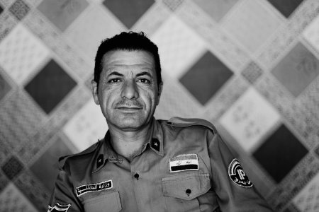 Portraits of a security officer from the Ezidi community in summer of 2019 in Shingal (Sinjar) 04