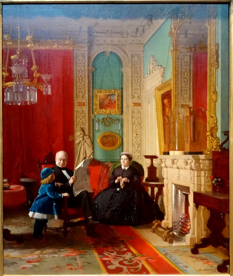 Portraits (The Brown Family) by Eastman Johnson, 1869, oil on canvas, based on a Mathew Brady photograph - De Young Museum - DSC00950