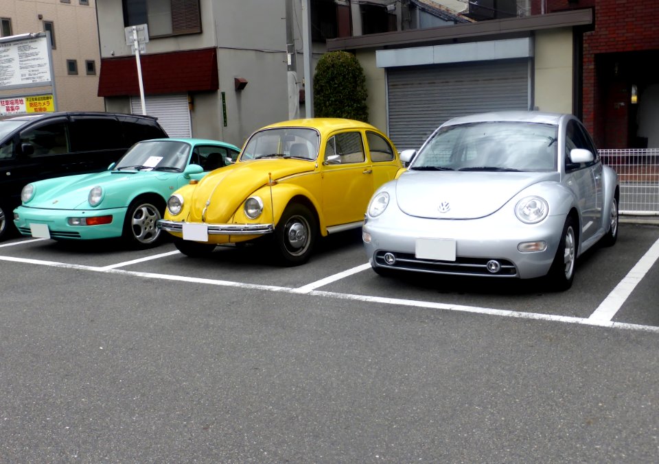 Porsche 993 Carrera 2 & VolksWagen TYPE 1 & New Beetle front