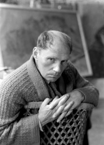 Portret van de schilder Jóhannes Sveinsson Kjarval, Bestanddeelnr 190-0473