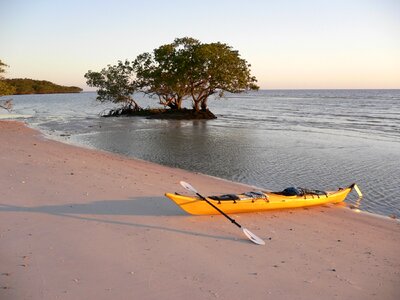 Kayak sea landscape