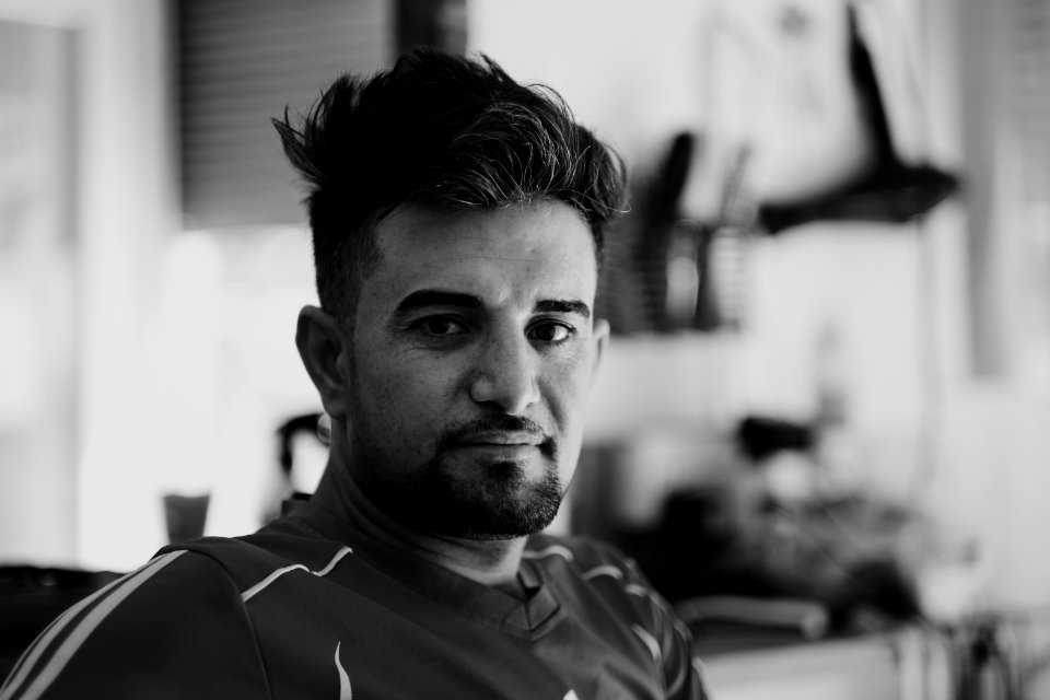 Portraits of Ezidi men in July of 2019 around Shingal's city center 18